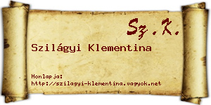 Szilágyi Klementina névjegykártya